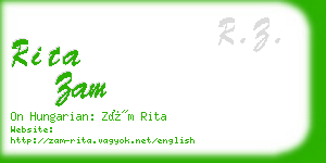 rita zam business card